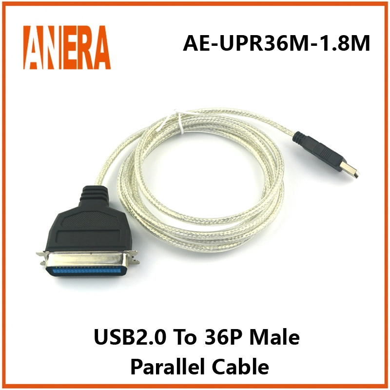 كبل طباعة من نوع USB إلى طرف USB متوازي 1284 من الطراز القديم كبل بيانات الطابعة Cn36 pin