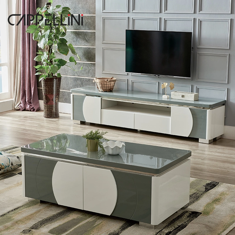 Modern Wooden Buffet Table Cabinet Dining Room Home Furniture Fashion Storage Sideboard Cabinet with Drawer Mirror