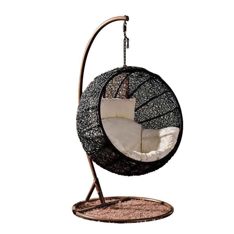 Resort Modern Leisure Garden Furniture Weaving PE Rattan Wicker Home Resort Hotel Villa Outdoor Indoor Swing Chair