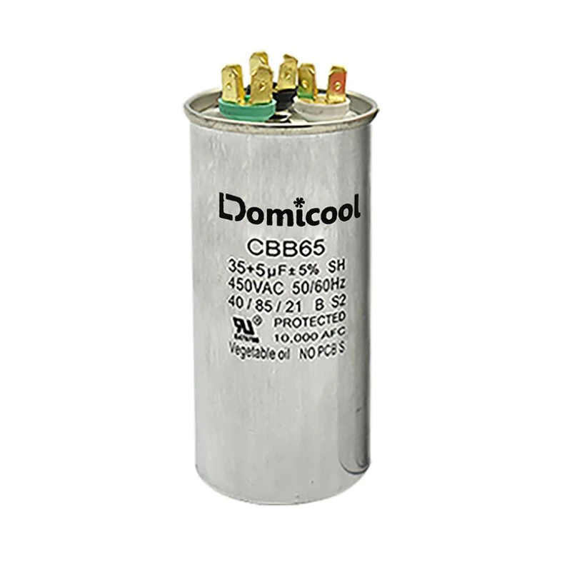 Domi Cbb65 DC Dual Capacitor 15UF/35UF 450VAC/500VAC Electronic Component Run Film Capacitor