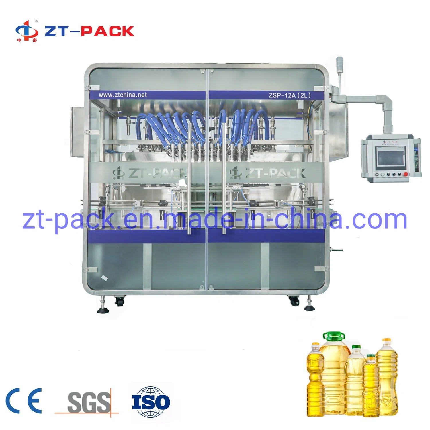 Linear Type Zt-Pack 8 Nozzles Auto Vagina Massage Oil Filling Machine