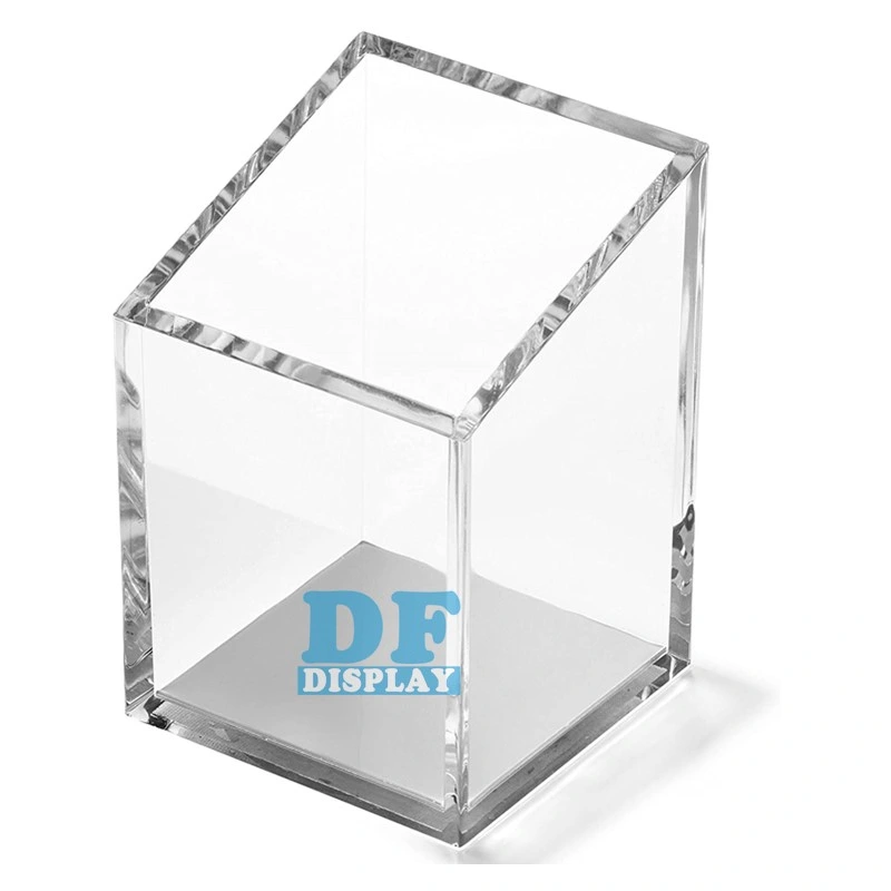 Cheap Products Wholesale/Supplier Clear Acrylic Boxes Acrylic Pen & Pencil Holder - Modern Trapezoid Design - Beautiful Desk Organizer for Home or Office