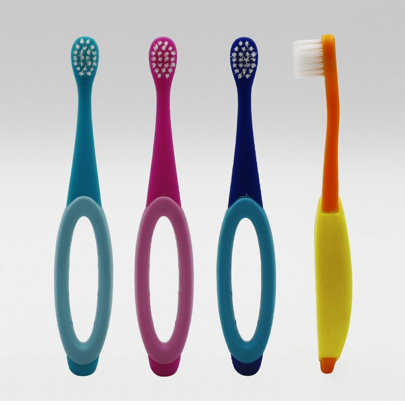 Popular Rubber Handle Small Brush Head Infant/Kid Toothbrush