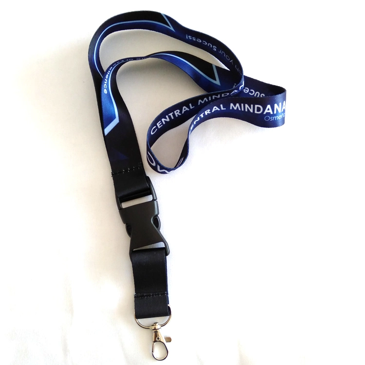 Customized Printed Cotton Keychain Phone Promotion Lanyard with Logo