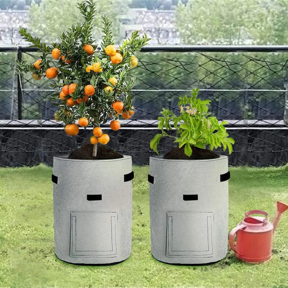 3/5/10/25 Gallon Sac de culture en tissu recyclé pour pépinière de plantes, jardin, plantation de pommes de terre, sac de culture en feutre pour légumes/fleurs/tomates