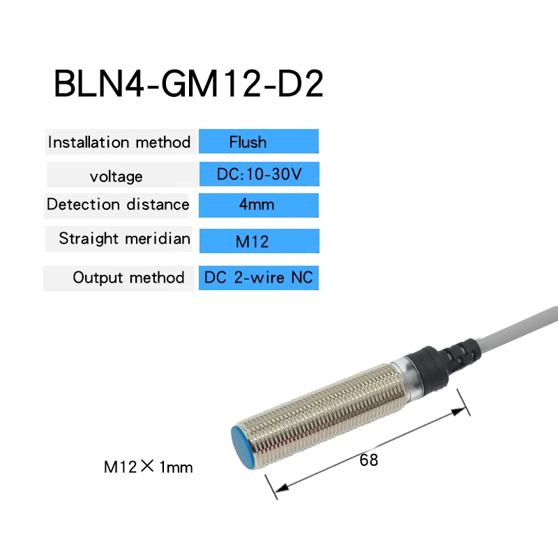DC 2-Wire Normally Closed 300mA NPN M12 Non-Contact Inductive Proximity Sensor Switch