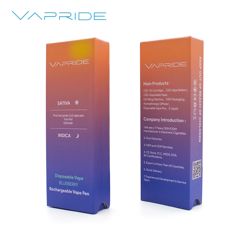 Vape Cartridge Packaging Pod 0.5ml 1ml 2ml Disposable/Chargeable Vape Cases