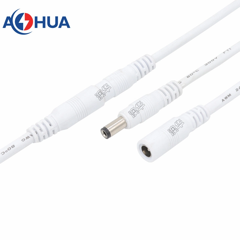 Aohua Factory Sales DC 5.5*2.1 mm or 5.5*2.5 mm Plug Pre-Wire Male and Female Socket DC M11 for Car LED Display Video