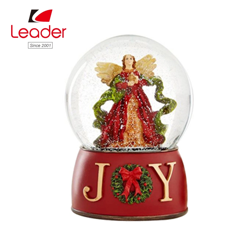 Hand-Painted Resin Craft Christmas Santa Snow Globe with Water Ball Statue for Home Decoration and Souvenir Gift