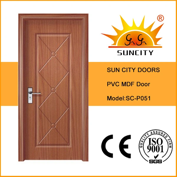 PVC Surface Apartment Wooden Doors Design