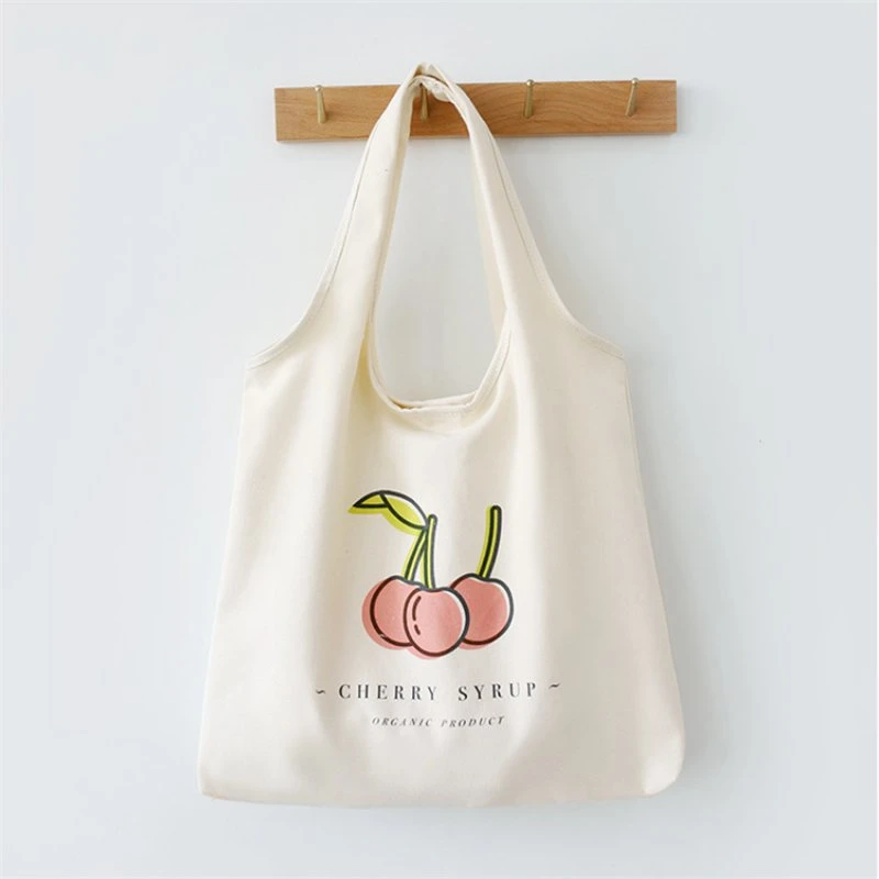 China Wholesale/Supplier Simple Style Lady Shoulder Custom Printed Logo Canvas Bag for Women