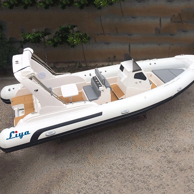 Liya costilla barco de pesca con goma inflable 7.5m de motor para la venta