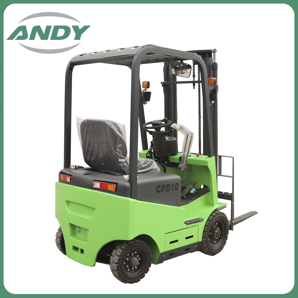 1ton 1000kg Lifting Height 3500mm 3.5m Four Wheel Battery Operated Mini Electric Forklift Equipment