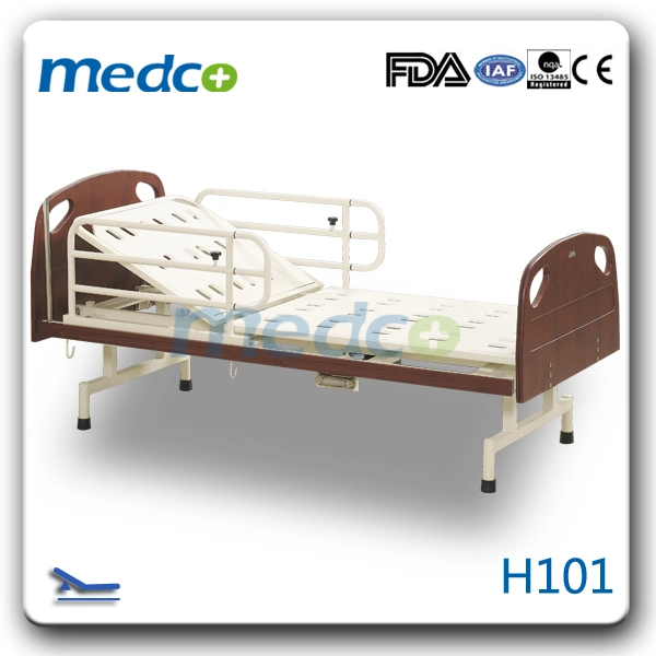 Height Adjustable Electric Wooden Patient Disable Hospital Bed Nursing Room Bed