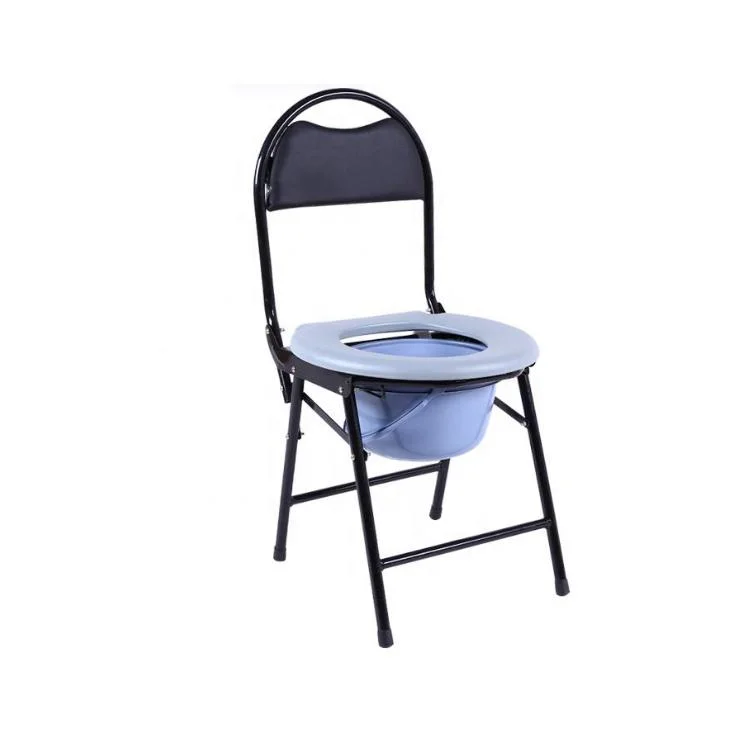Newest Durable Foldable Seat and Back Bath Shower Chair Disabled Elderly Toilet Chair