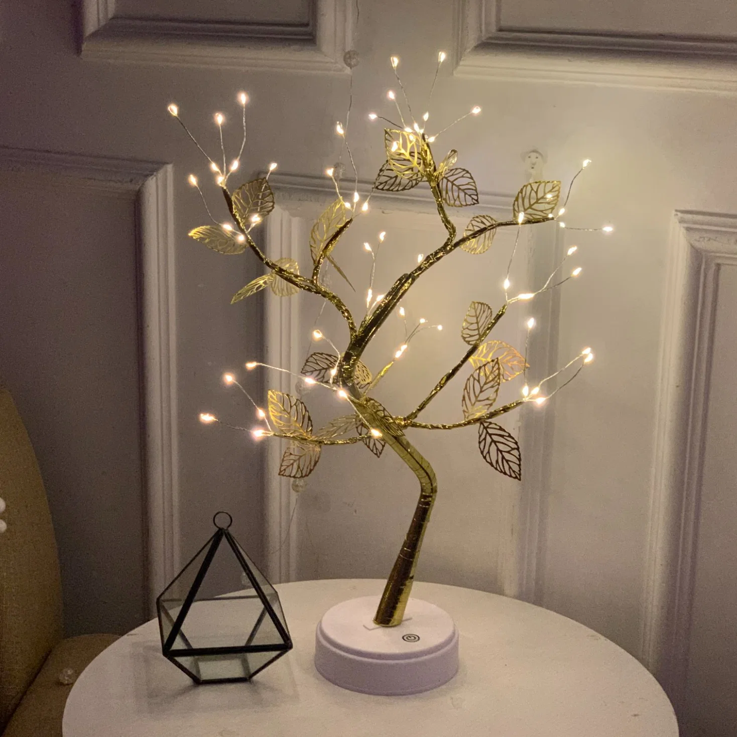 USB Battery Plug 45cm 24/36/48 Bulbs Christmas Home Wedding Artificial Tree Table Night Flower Blossom LED Cherry Tree Light