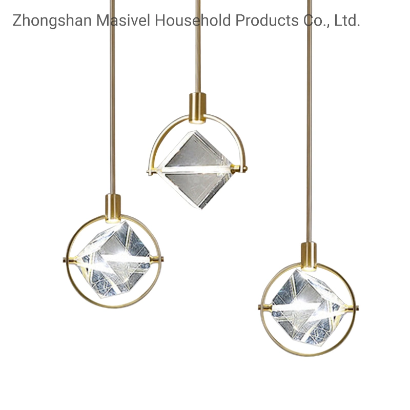 غرفة معيشة Masivel Lighting Crystal LED Dimamble Light Bedroom Decimos إضاءة المتدلية