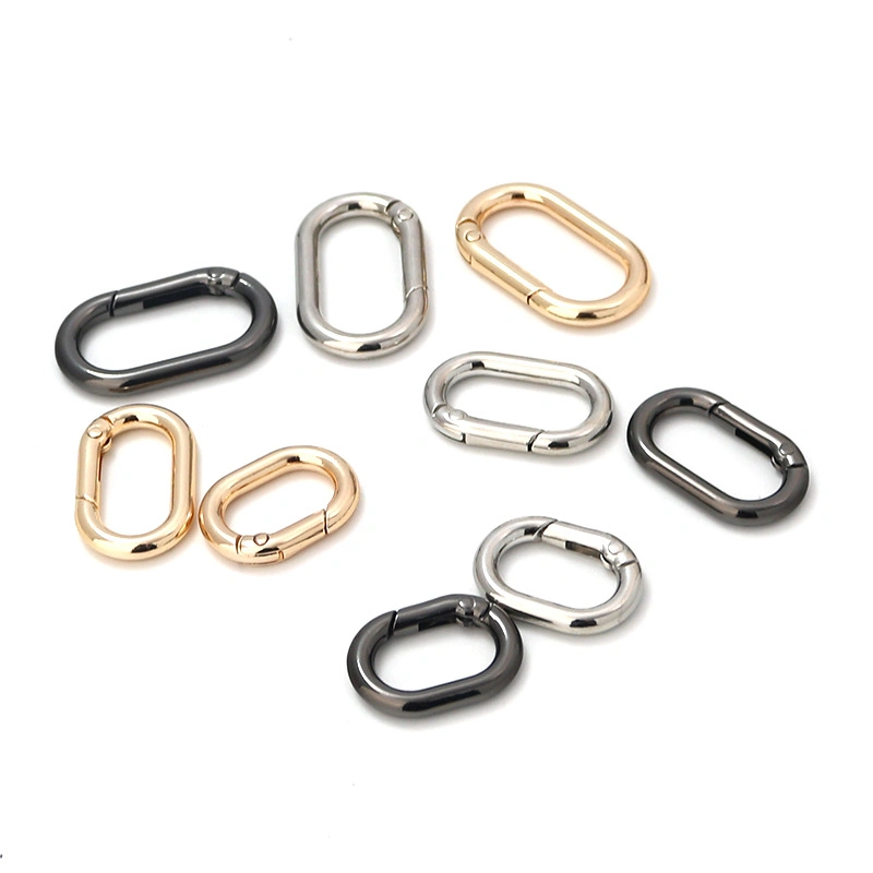 Zinc Alloy Egg Buckle, Oval Dog Buckle, Metal Denier Spring Buckle, Open Spring Ring Bag Button Hardware Accessories