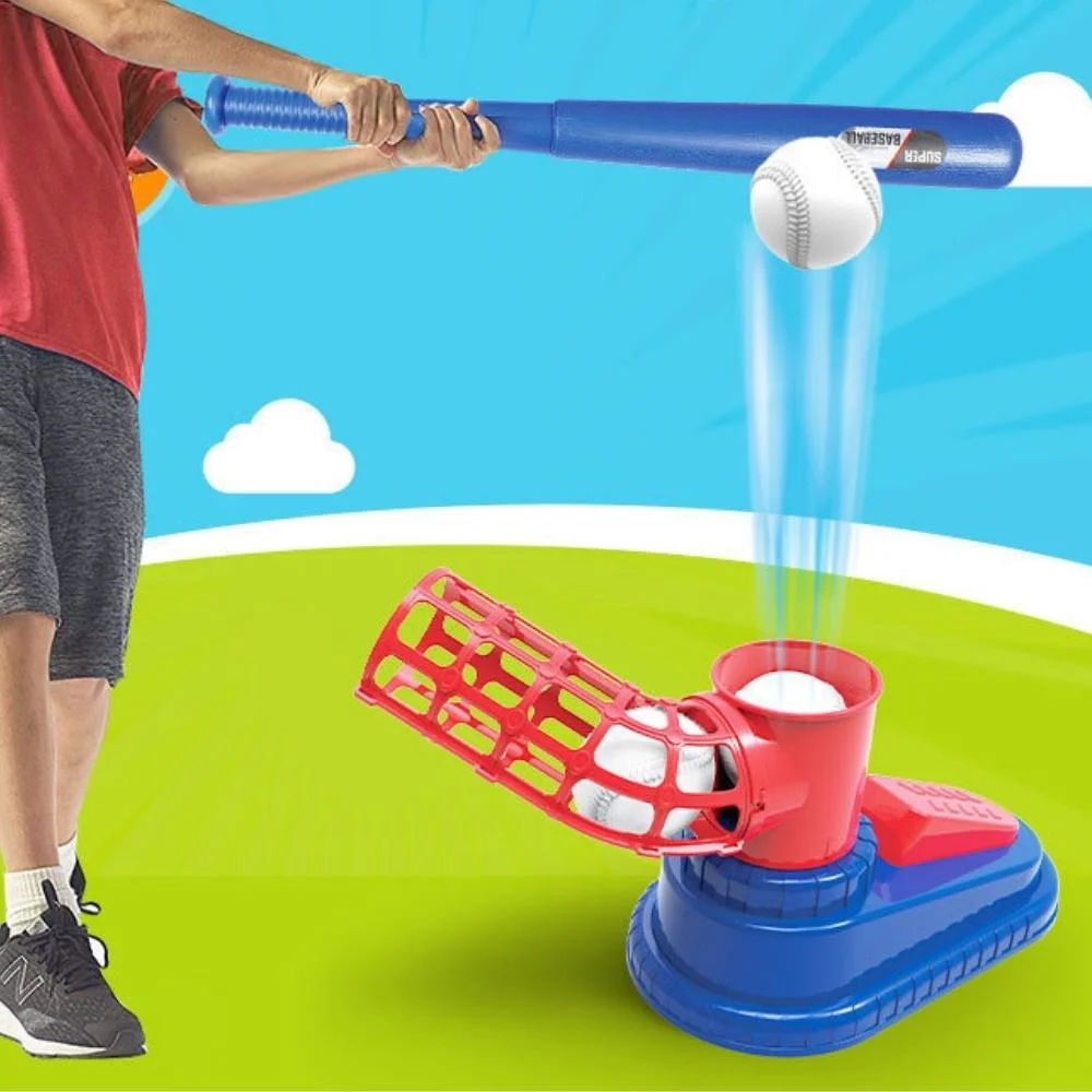 Baseball Teeing Machine Kids Baseball Pitcher Indoor and Outdoor Toy Set Training Baseball Pitcher Ball Game Suitable for Kids Ages 3 and up Wyz20879