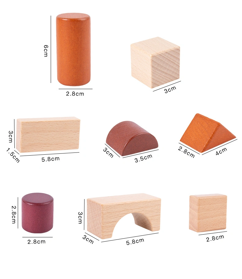 Wooden Building Nature Wood Blocks Set