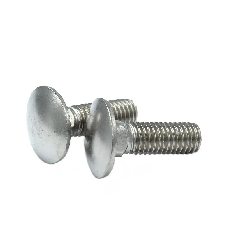 Galvanized & Stainless Steel SUS304/316 (A2/A4) Round Head Square Neck Carriage Bolts Made in China Fasteners