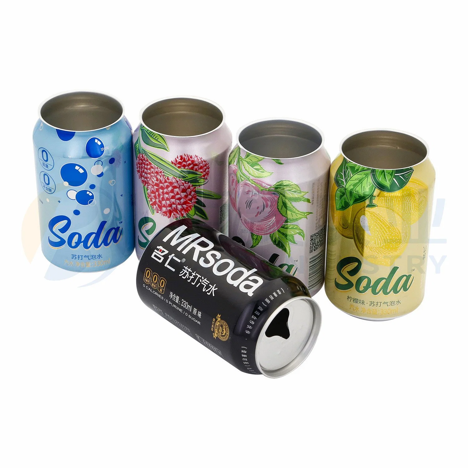 330ml Imprimir vacía de latas de aluminio con tapas de cerveza de tapas el EOE Soda bebidas Refrescos carbonatados