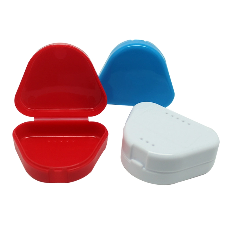 Caja de retención ortodóntica Dental directa de fábrica Caja de dentadura Colorful