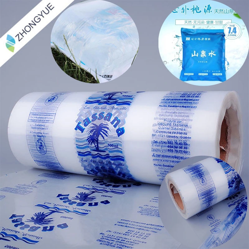 Pliage de l'eau minérale pure jetables l'eau potable Sachet Pochette sacs