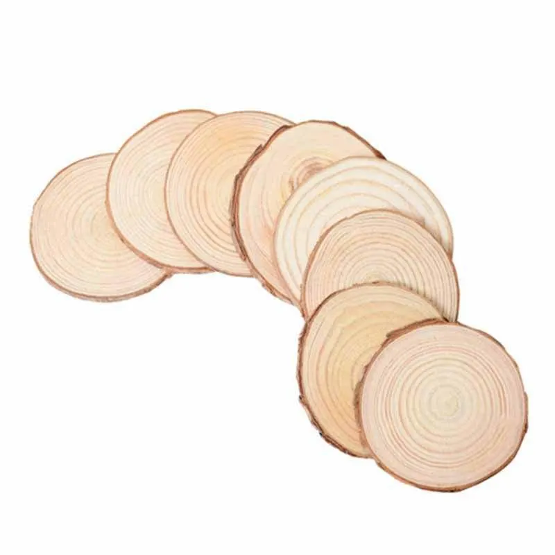 Large Natural Wood Slices Round Rustic Slabs Wooden Tree Log Slices for DIY Crafts