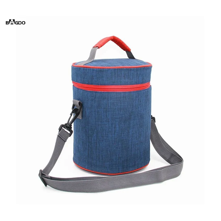 Customized Isothermic Round Shoulder Insulated Cooler Lunch Bag for Frozen Food