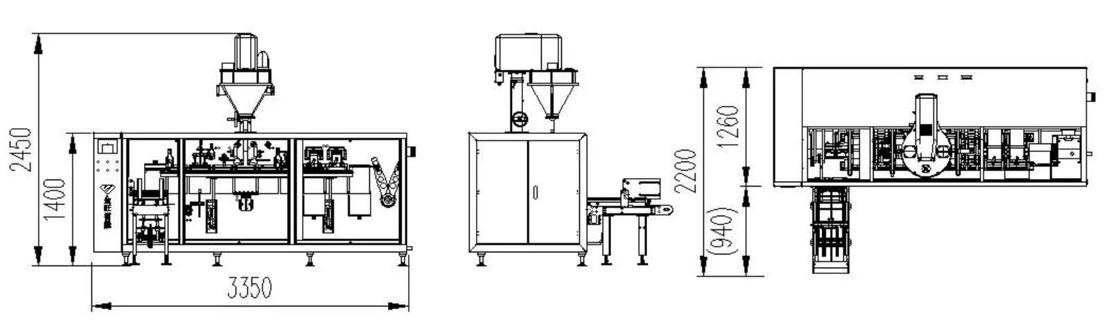 DGD-220bj máquina de embalaje horizontal automática para agroquímicos, Farmacéuticos, Veterinaria