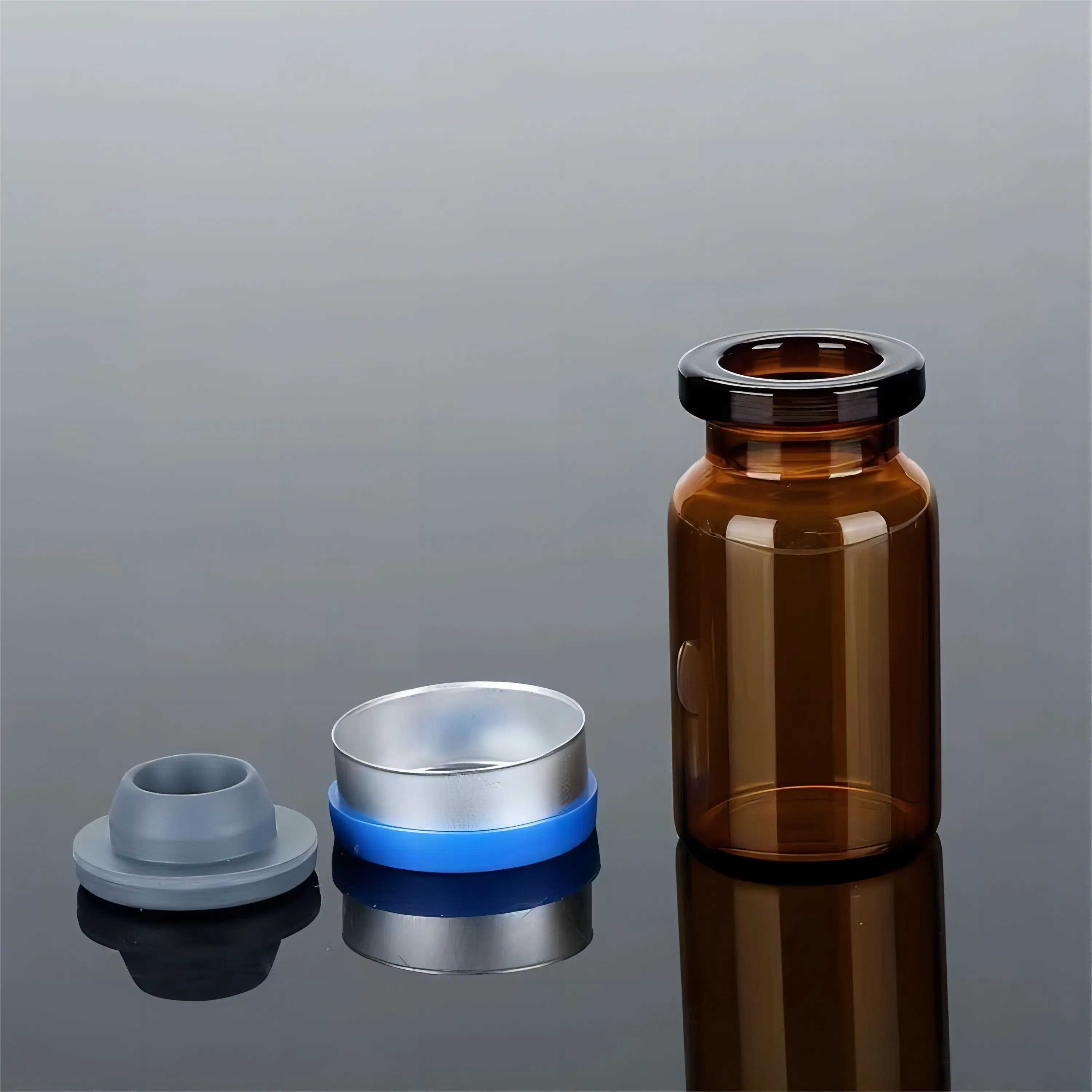 20ml 30ml Sterile Injection Glass Vials with Rubber Stopper for Serum