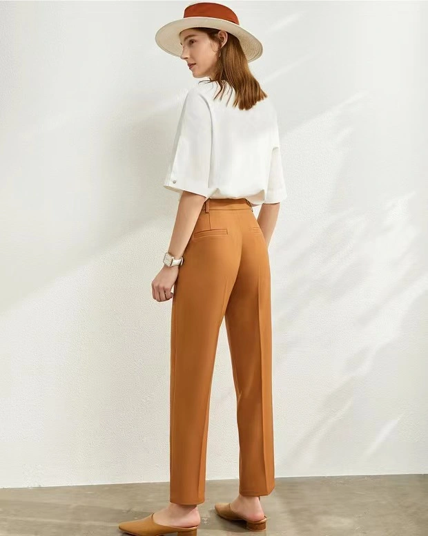 New Style Women&prime; S Pant Office Casual Skinny Solid Trouser