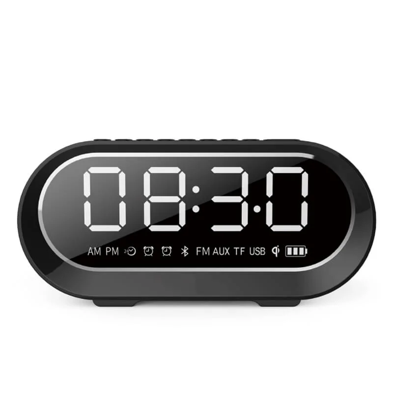 Bluetooth Speaker Portable LED Digital Display Alarm Clock Bt Speaker FM Radio