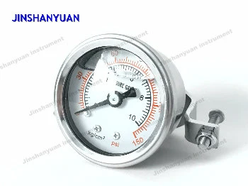 Back Connect Liquid Filled Screw Types Pressure Gauge