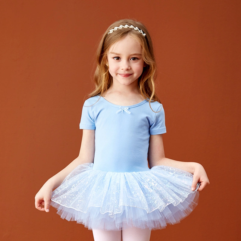 Ropa de entrenamiento de verano para niños, ropa de ballet para niñas