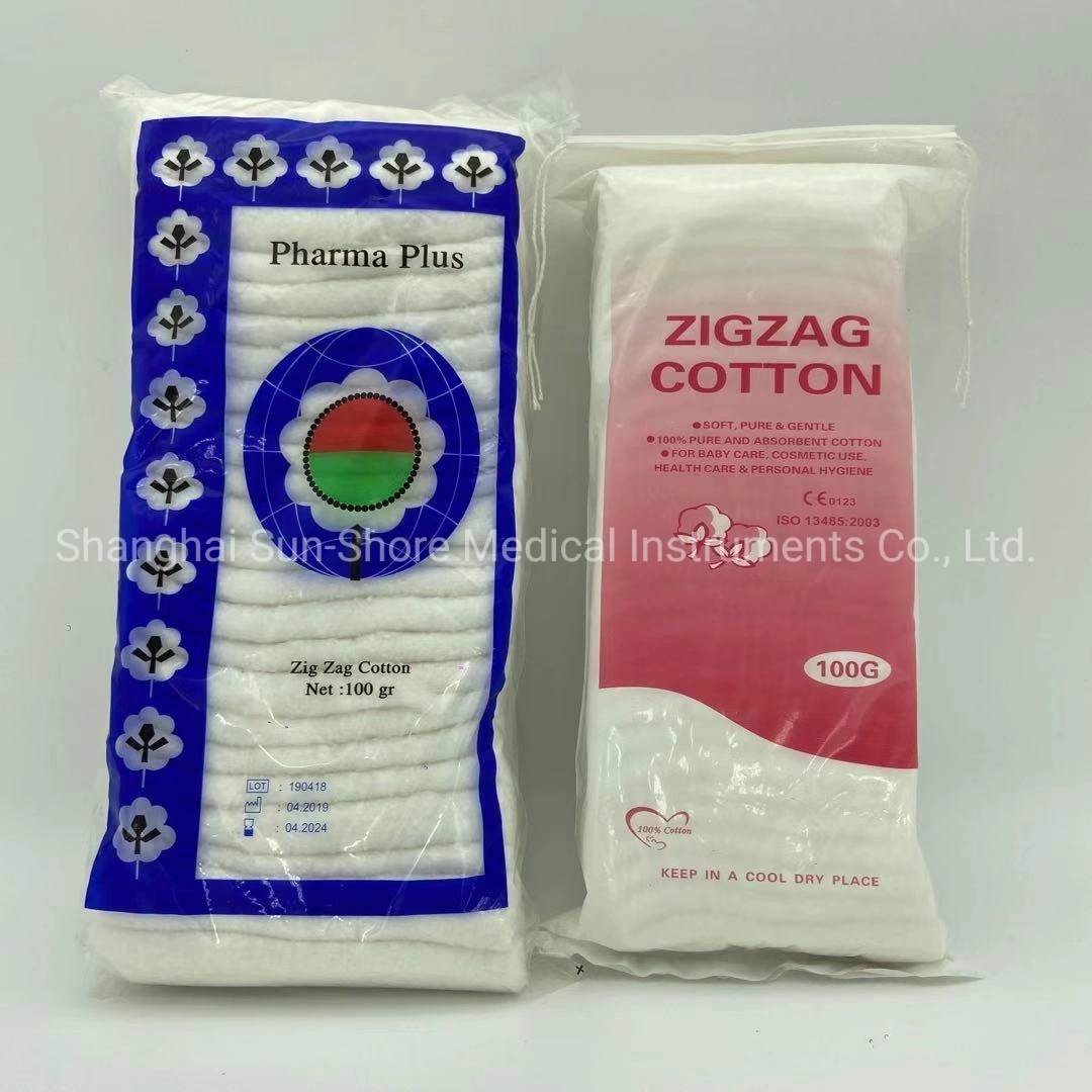 China White Surgical Absorbent Zigzag Cotton Wool 25g/50g/100g/400g