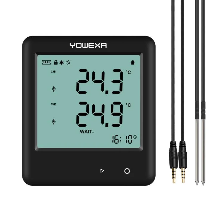 LCD-Recorder Temperatur Datenlogger Digitaler Thermometer Temperaturmonitor mit Externe Sonde