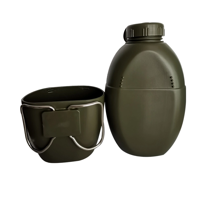 Olive Green Plastic Watter Bottle Training Canteen Outdoor Water Bottle