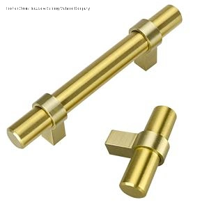 CS012 T Bar Handle Knob Stainless Steel Knob Stainless Steel Handle Hollow and Solid Gold Handle