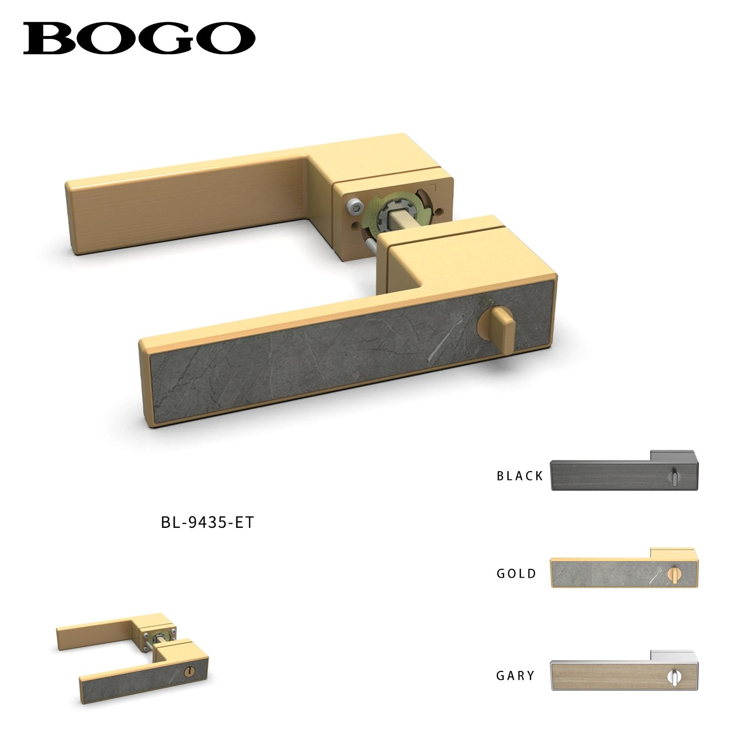 Wholesale/Supplier Luxury Home Decorative Zinc Alloy Copper Coated Door Handle Lock