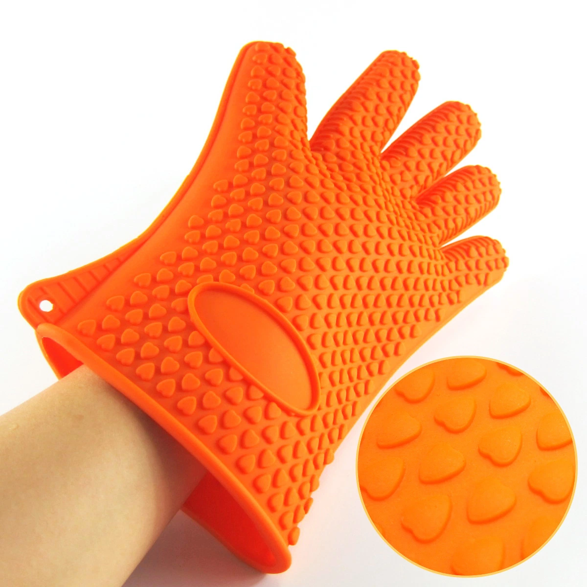 100% Food Grade Heat Resistant Oven Mitts BBQ Grill Cooking Silicone Glove