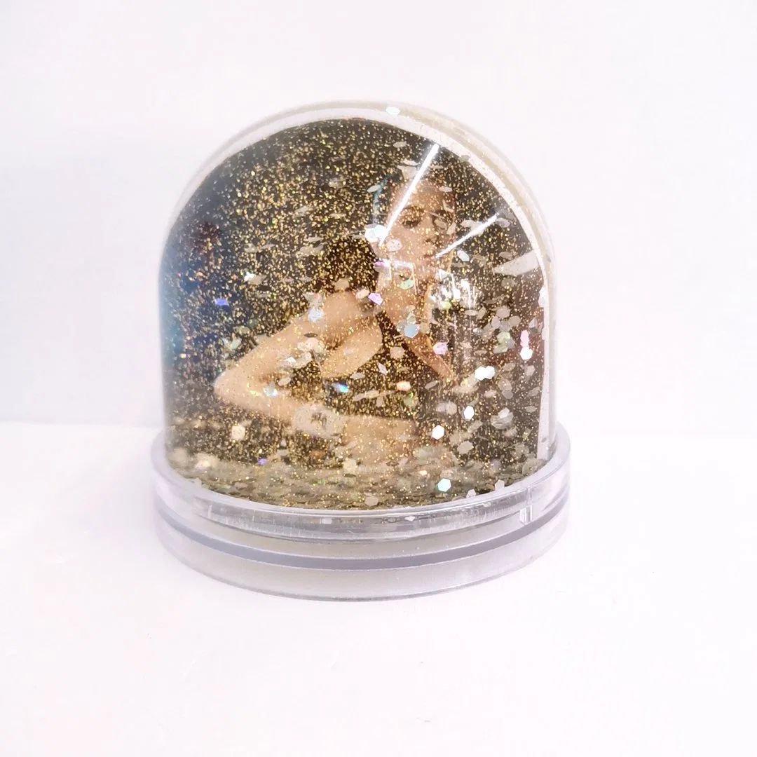 Plastic Material Snow Globe Photo Frame