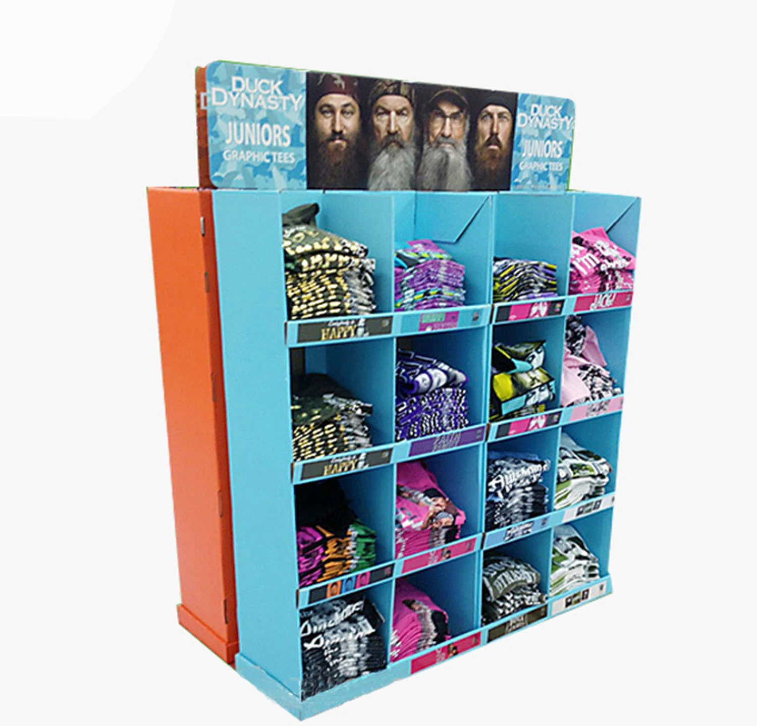 2019 Hot Sale Cardboard T Shirt/Childrens Clothes Cloth Display Stand Rack for Kids Shop