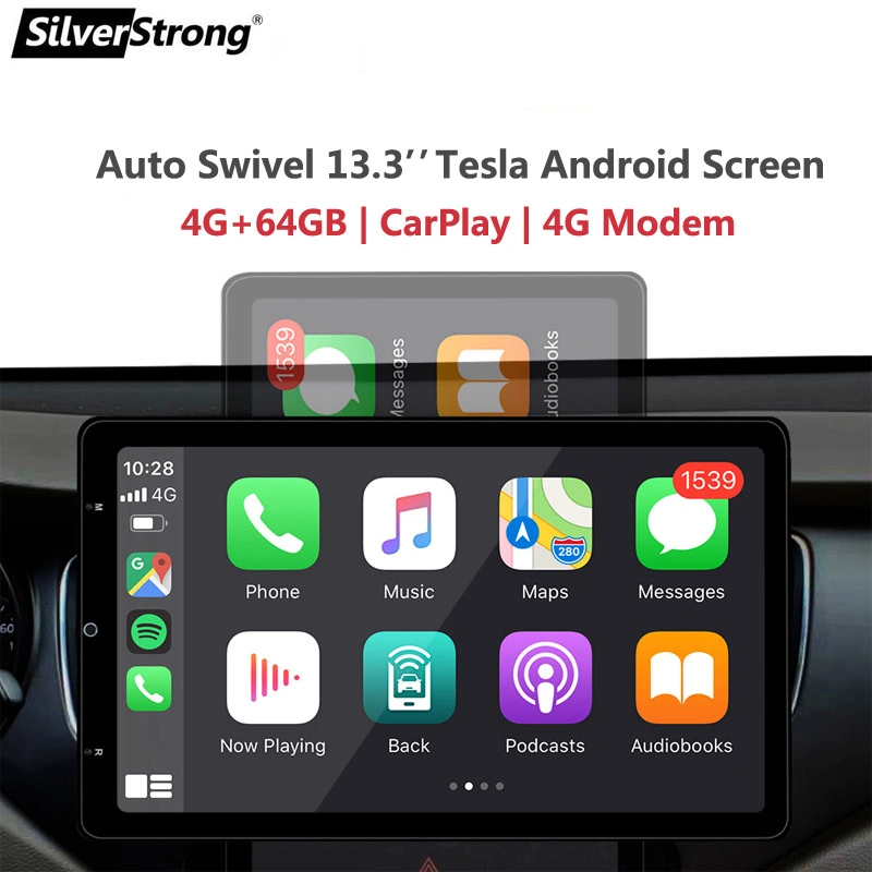 Silverstrong 4G+64g Android Tesla Universal11 Rádio 2 DIN com 4G Modem SIM