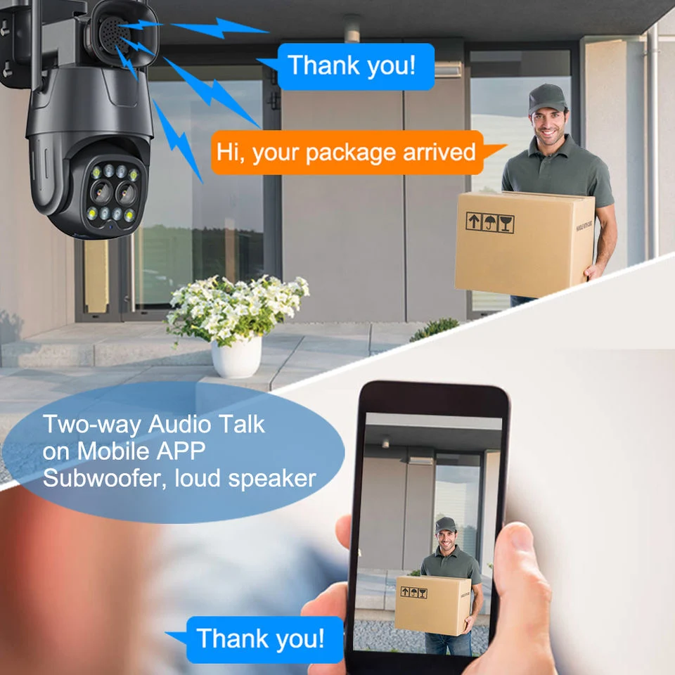 WiFi Auto Tracking Kamera CCTV Wireless Dual Lens Kamera für den Außenbereich