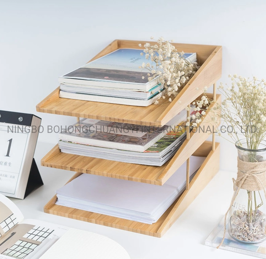 Holzbambo Desktop Organizer Papierdatei Dokumentablage