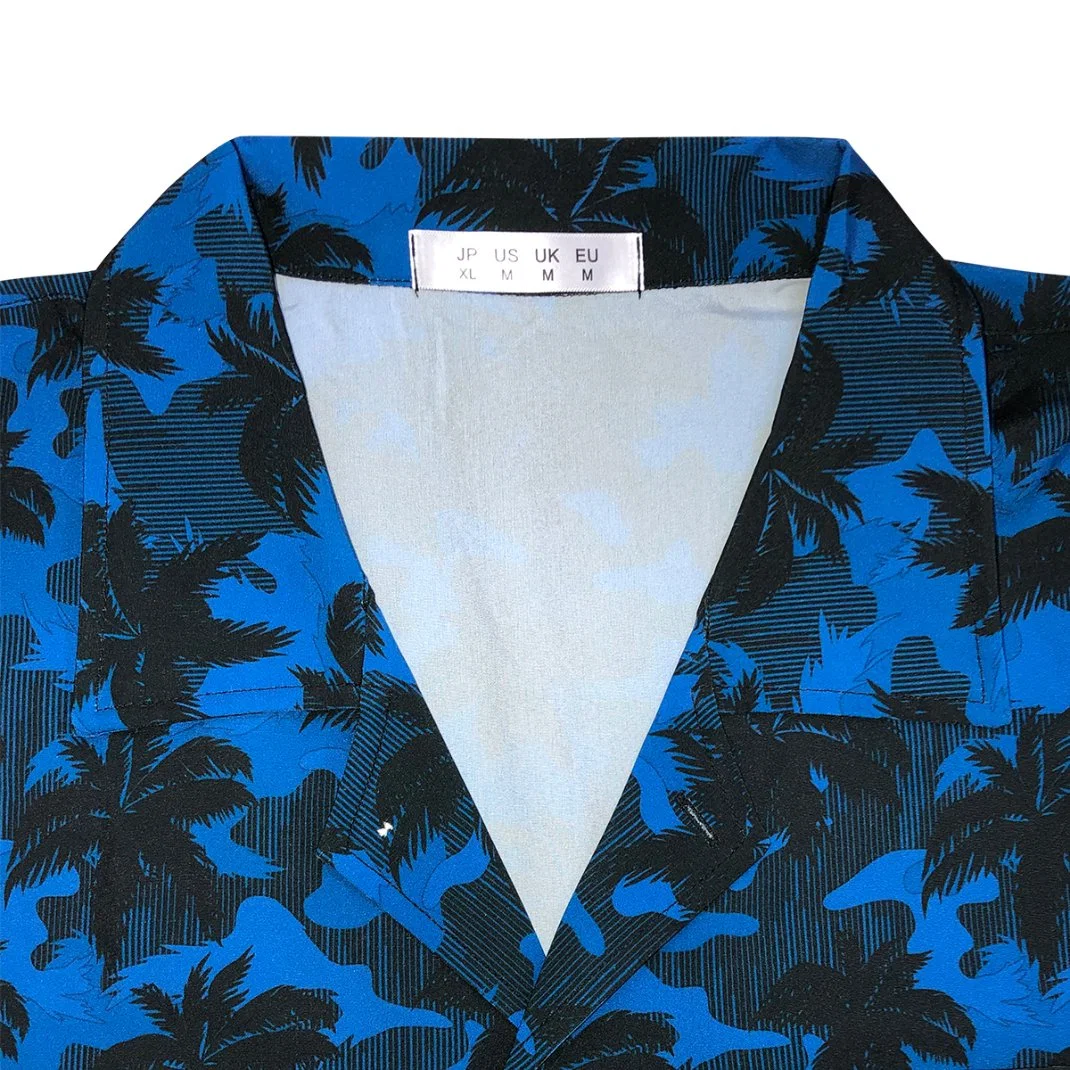 Camisas abotonada para hombre Camisa hawaiana con diseño de estampado personalizado