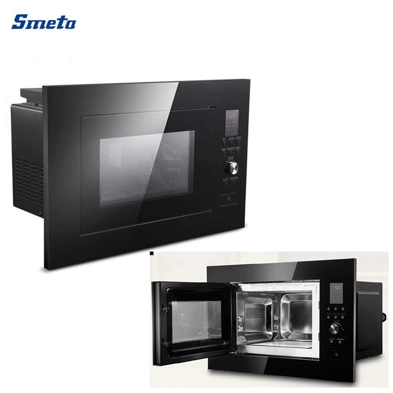 Smeta 25L OEM Black Digital Built in Microwave Oven with Grill for Hom