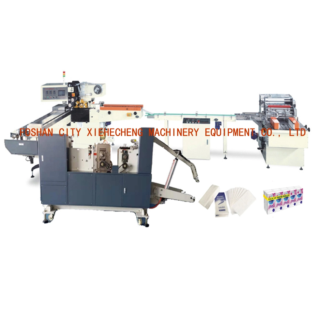 CE Daily Using Hygiene Pocket Tissue Handkerchief Tissue Paper Making Packing Machine Production Line Automatic